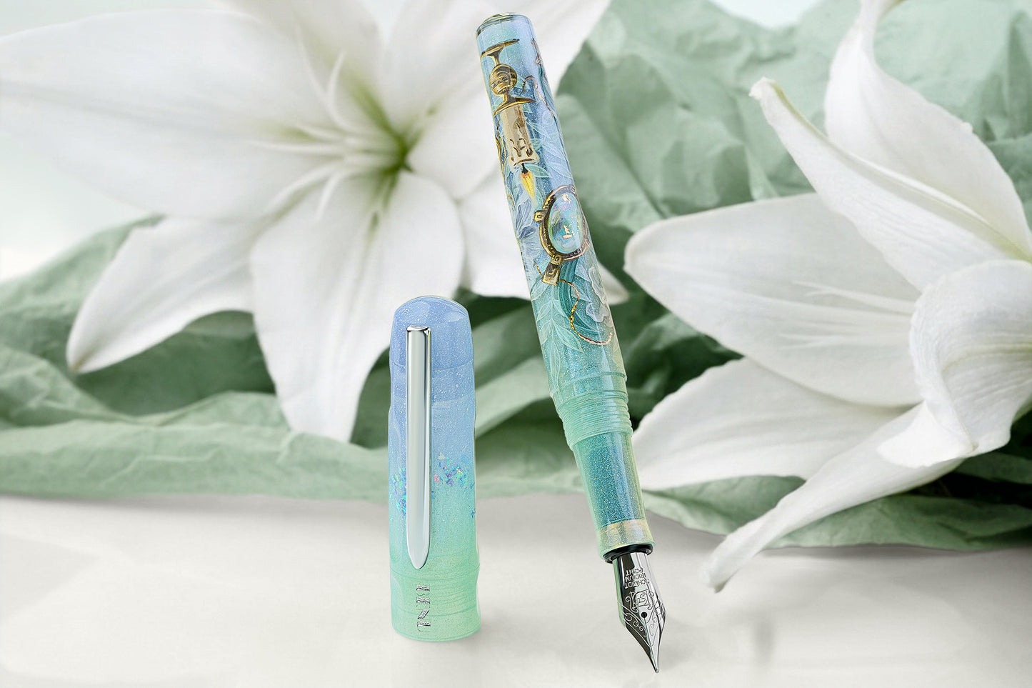 Benu Fountain Pen - White Lily (Talisman Collection)