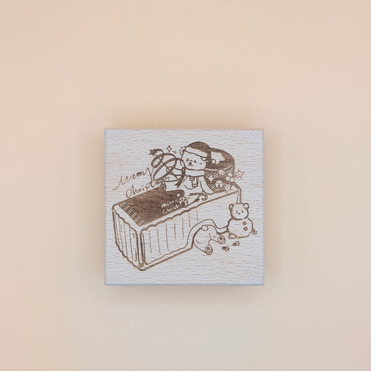 Teddy Christmas Bottle Stamp