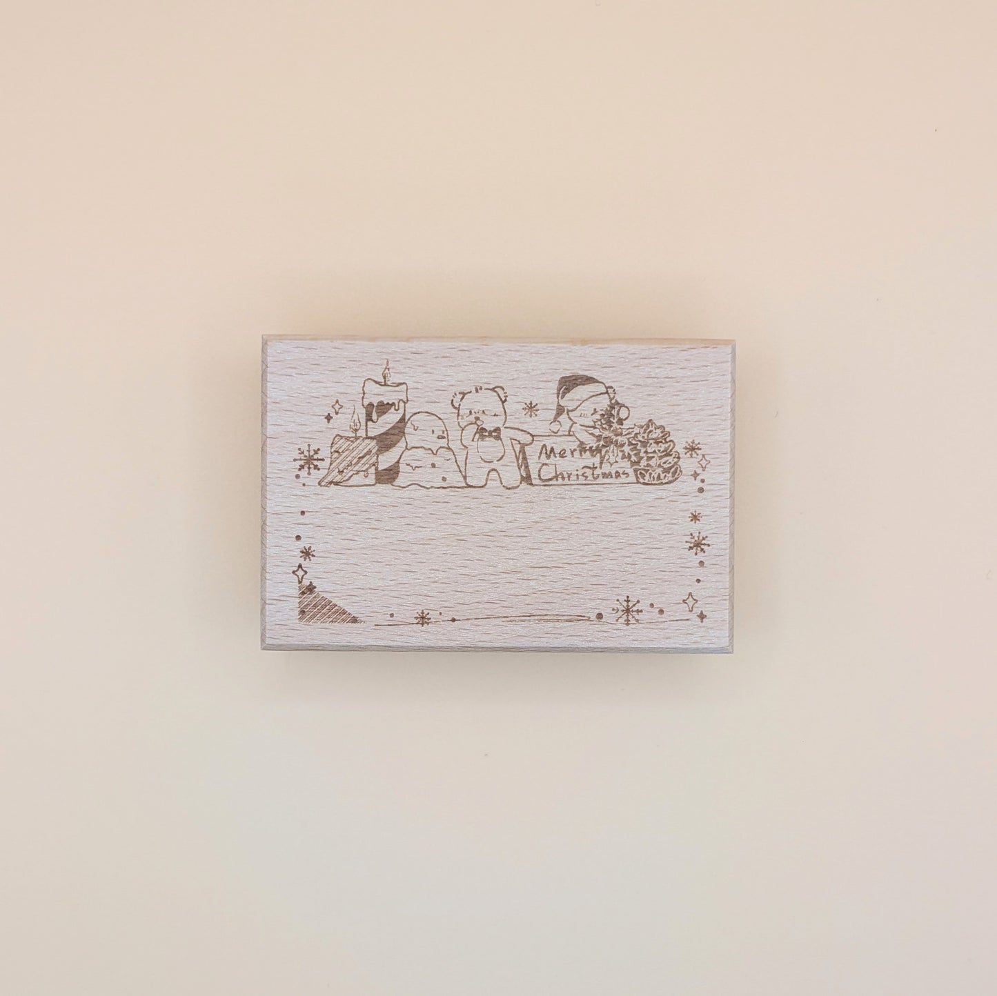 Teddy Christmas Message Stamp