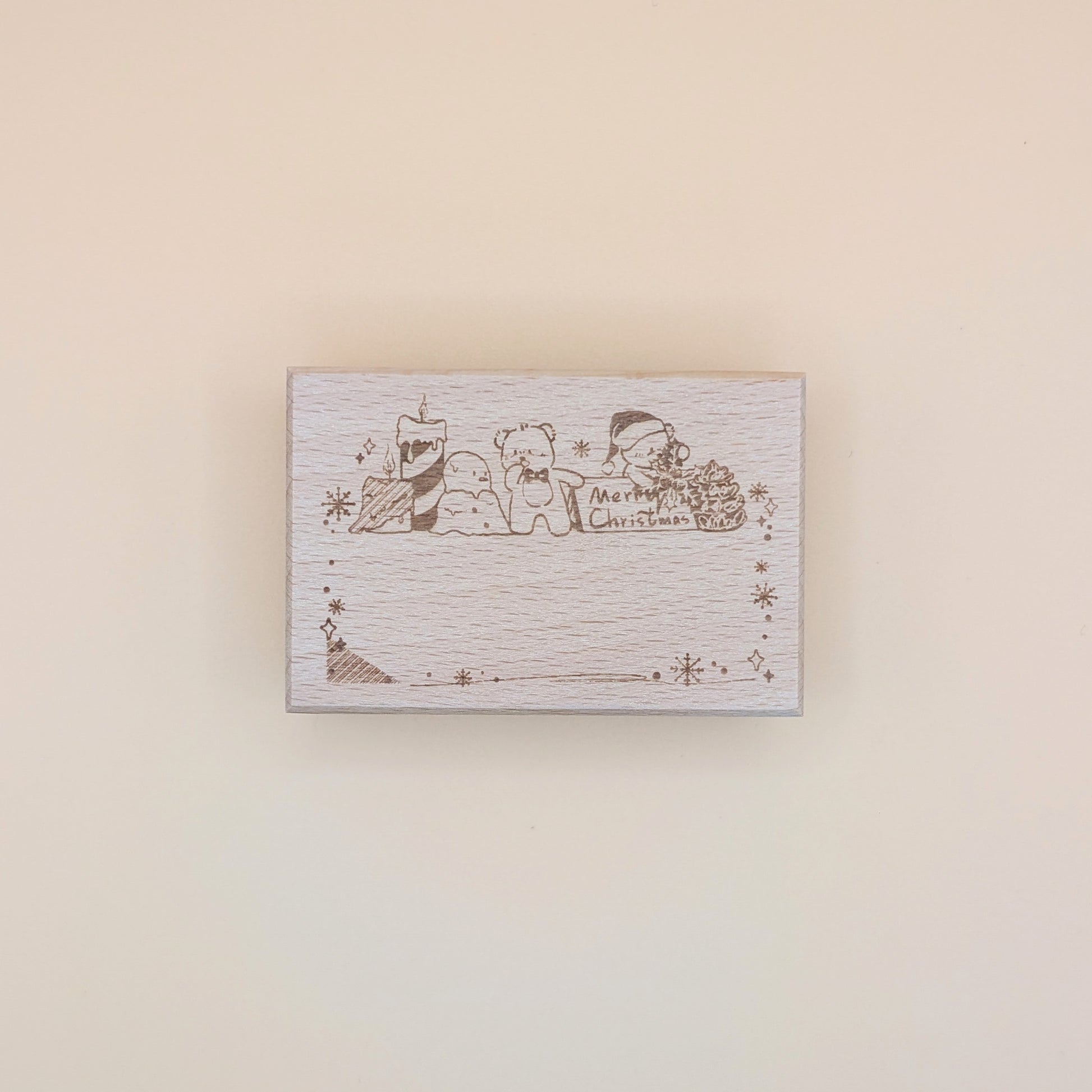 Teddy Christmas Message Stamp