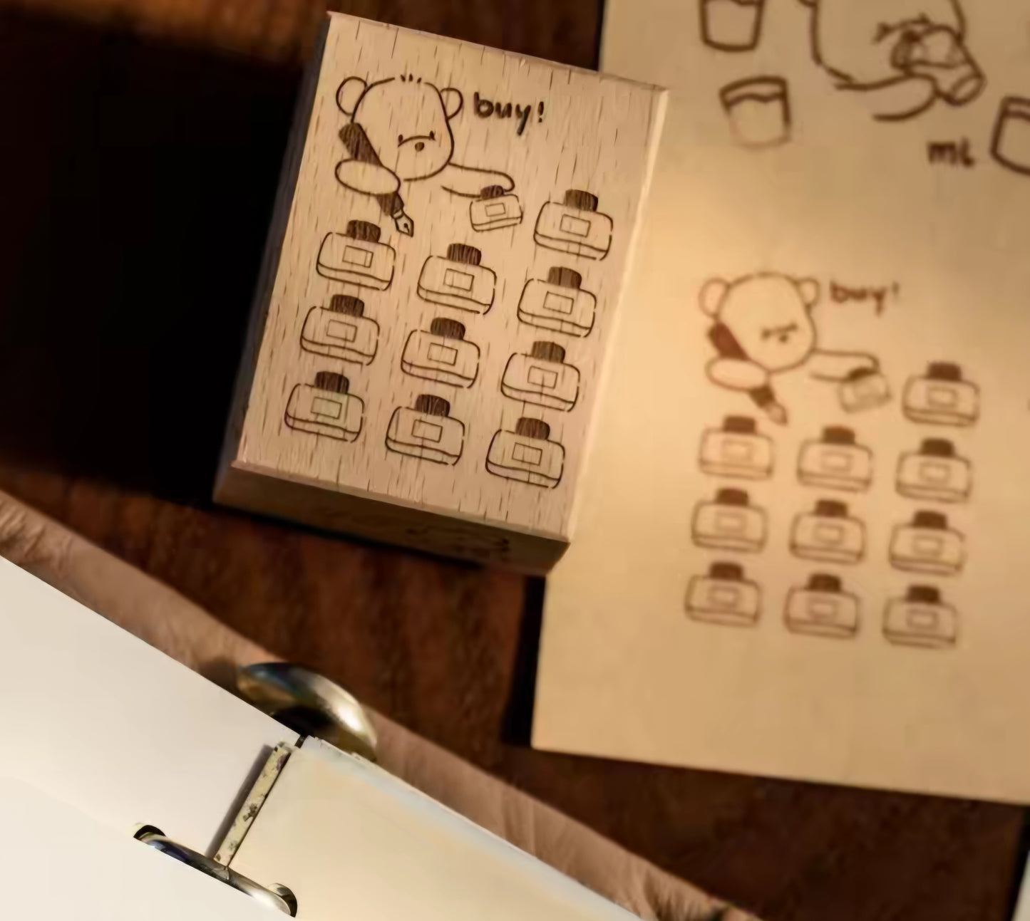 Teddy Ink Tracking Stamp