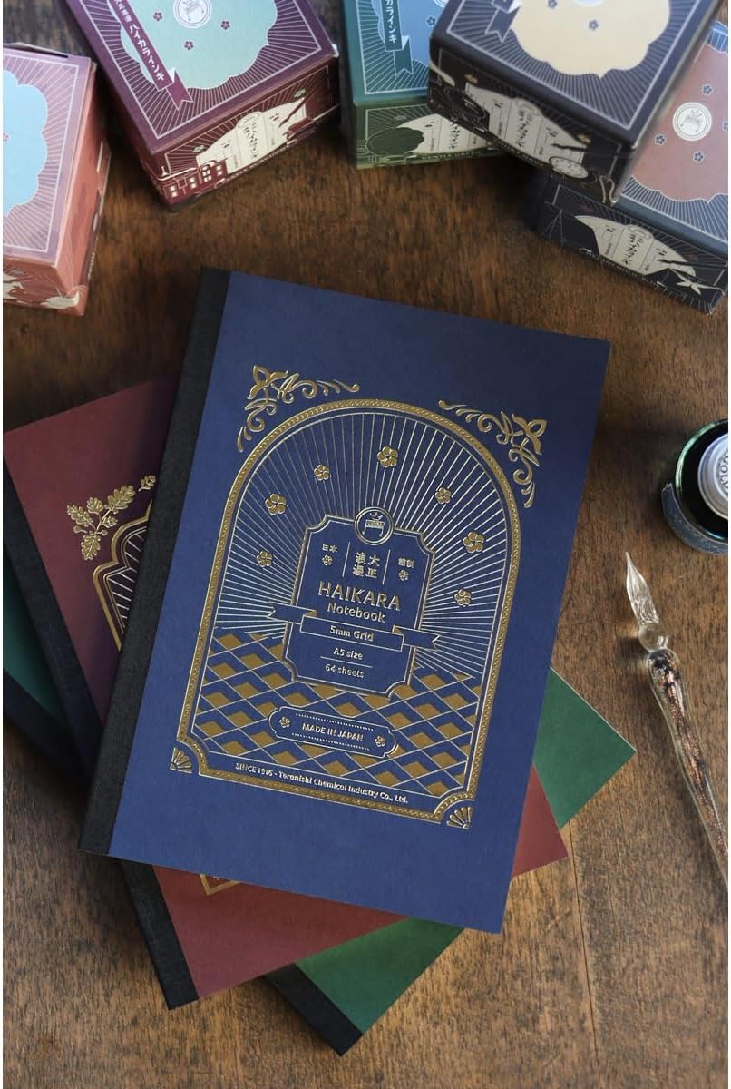 Guitar Taisho Roman High Colour A5 Notebook - 5mm Grid