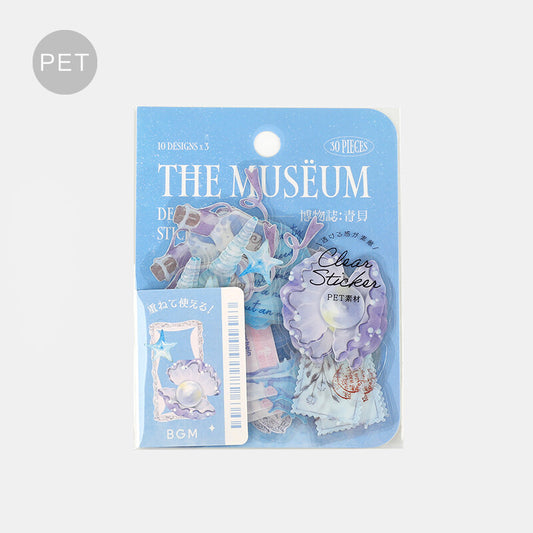 Musem clear sticker flakes designed by BGM - Blue shell