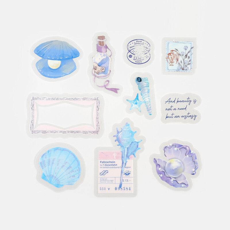 Musem clear sticker flakes designed by BGM - Blue shell