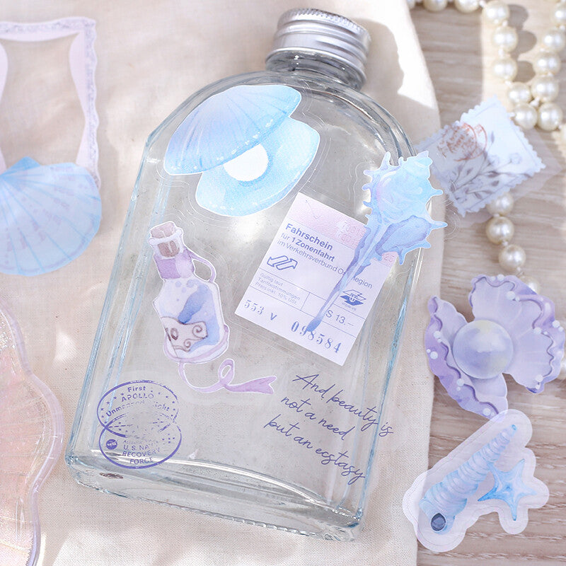 Musem clear sticker flakes designed by BGM - Blue shell