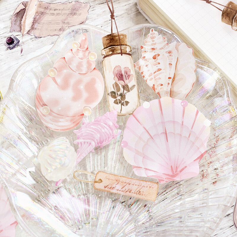 Museum Clear sticker flakes designed by BGM - Cherry Blossom Shell