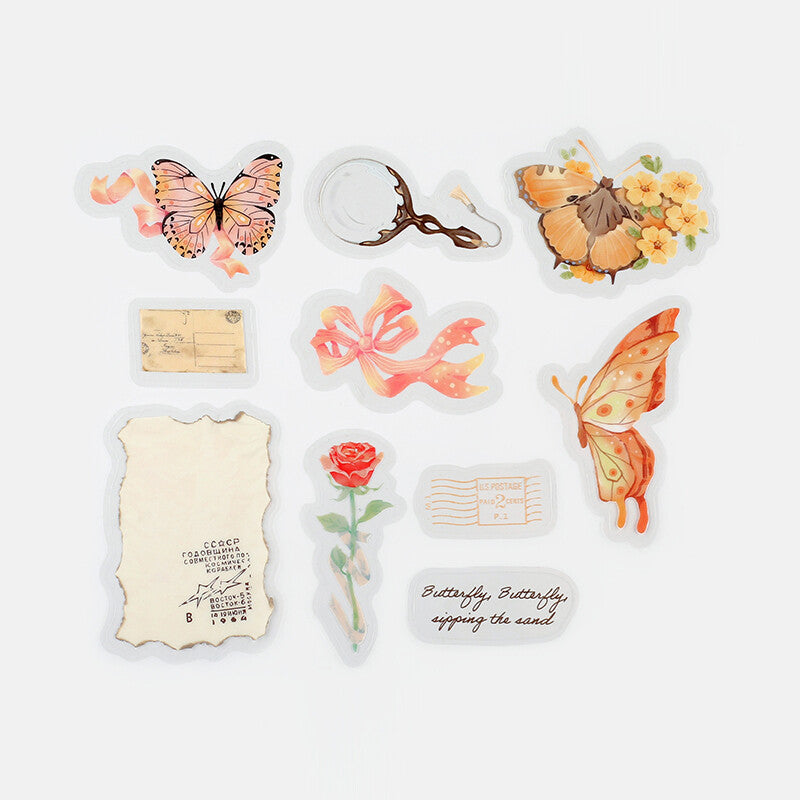 Museum clear sticker flakes designed by BGM - love butterfly