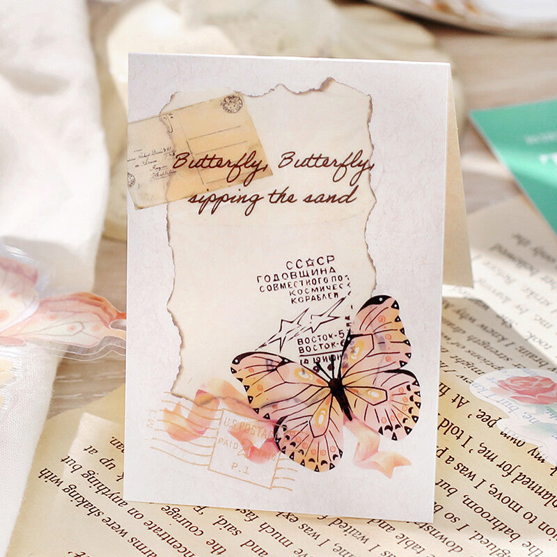 Museum clear sticker flakes designed by BGM - love butterfly