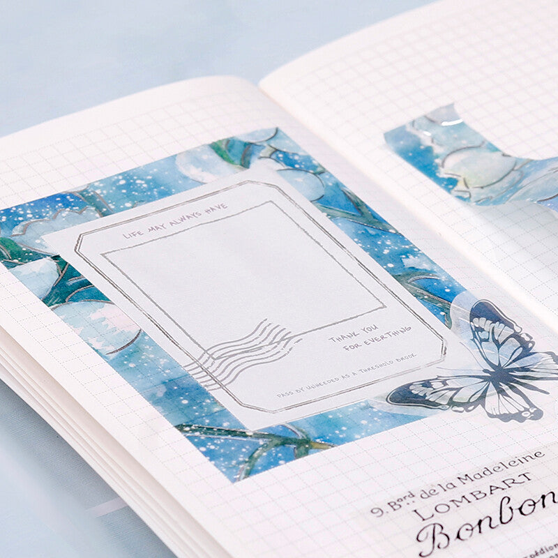 Watercolour Flower Foil-stamped Washi Tape - Suzuran