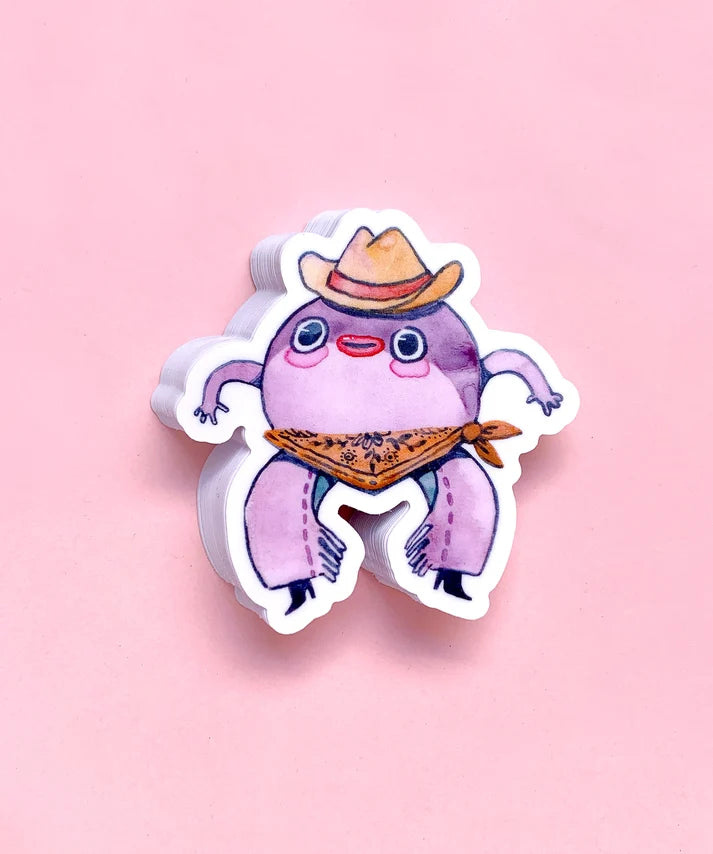 Toad Cowboy - Vinyl Sticker