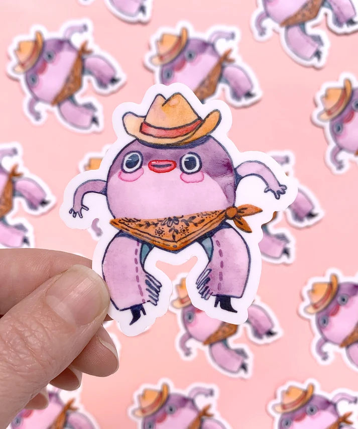 Toad Cowboy - Vinyl Sticker