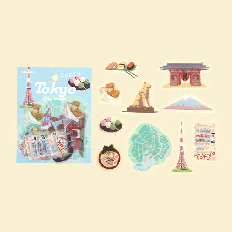 Tokyo City Guide Clear Stickers by BGM