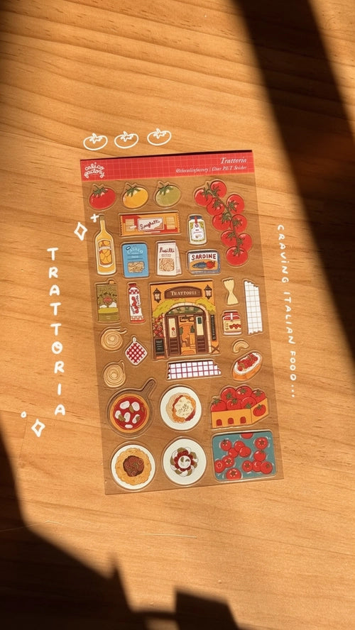 Trattoria PET Sticker Sheet