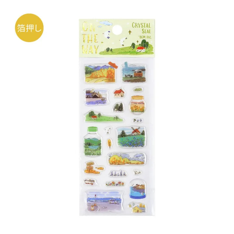 Traveling Scenery Crystal Stickers
