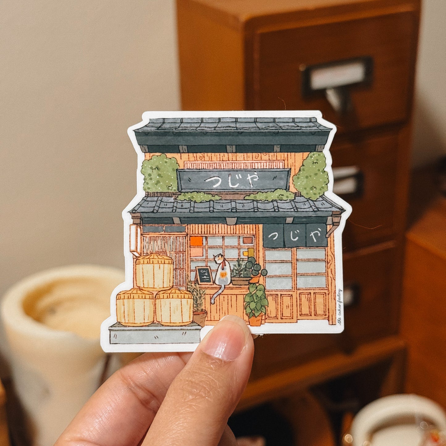 Calico Izakaya Die-Cut Sticker