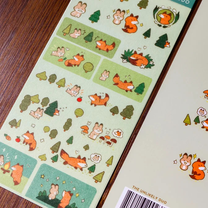 Unlikely Duo Washi Sticker Sheet