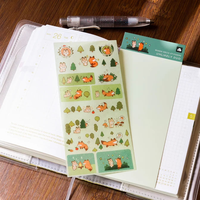 Unlikely Duo Washi Sticker Sheet