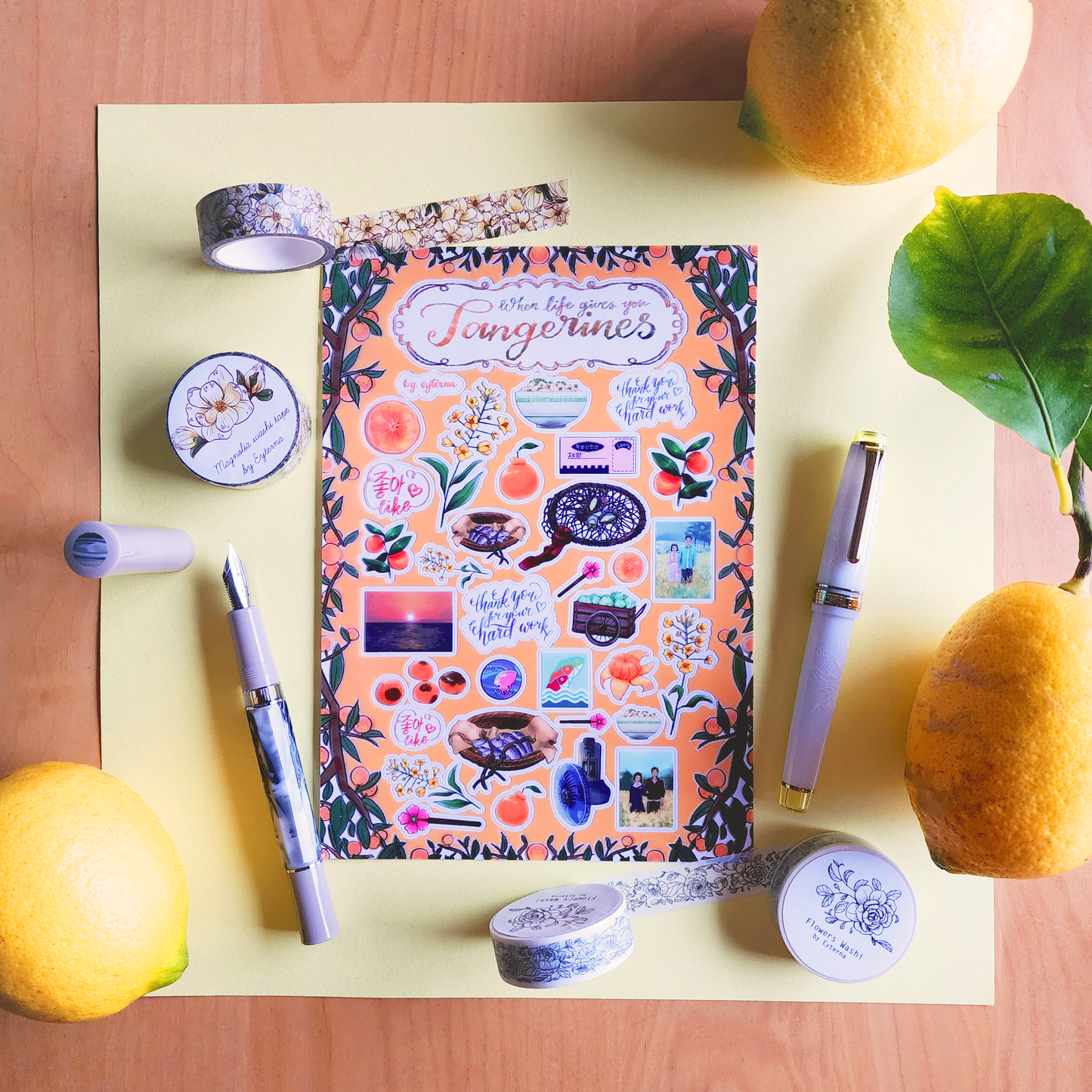 When Life Gives You Tangerines Sticker Sheet
