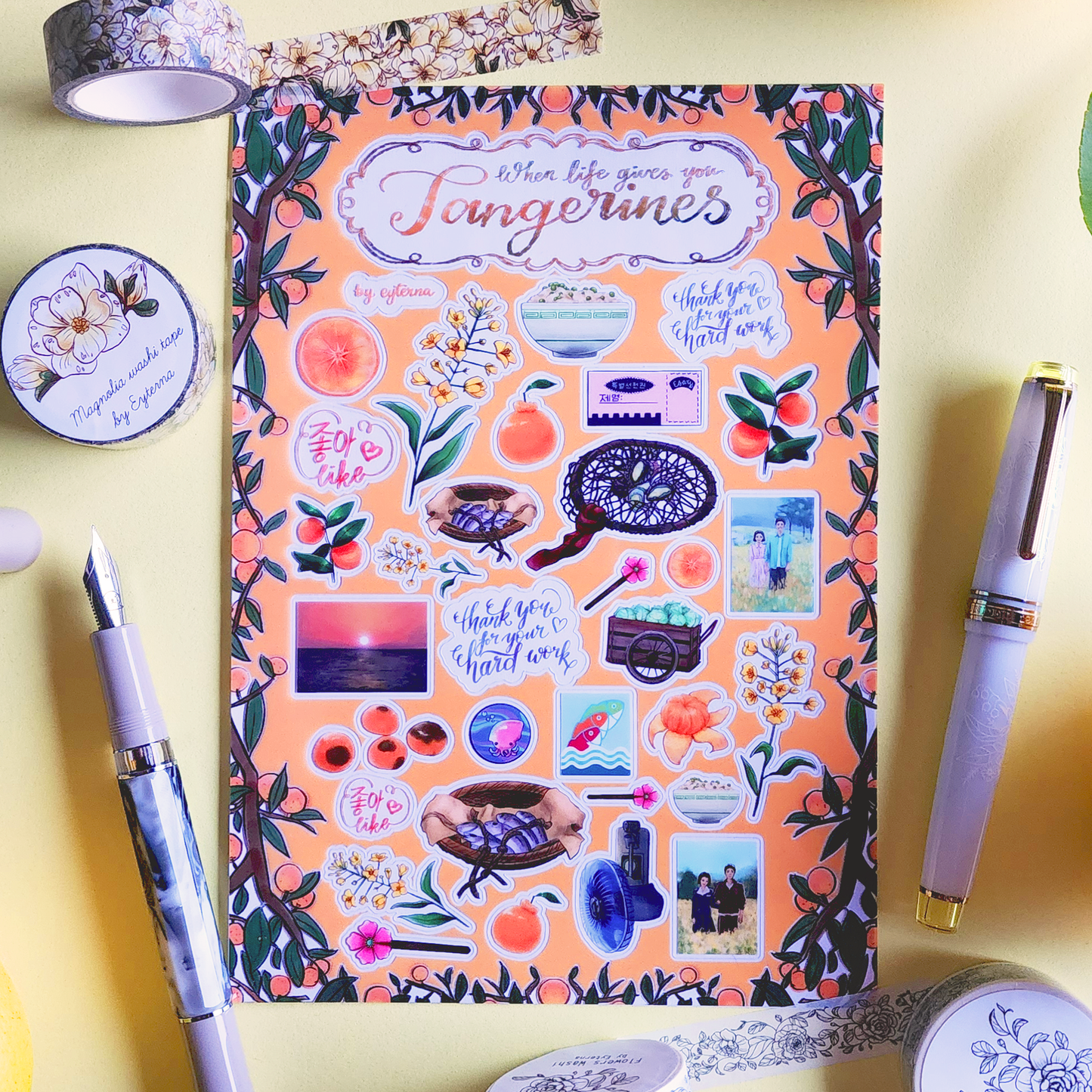 When Life Gives You Tangerines Sticker Sheet