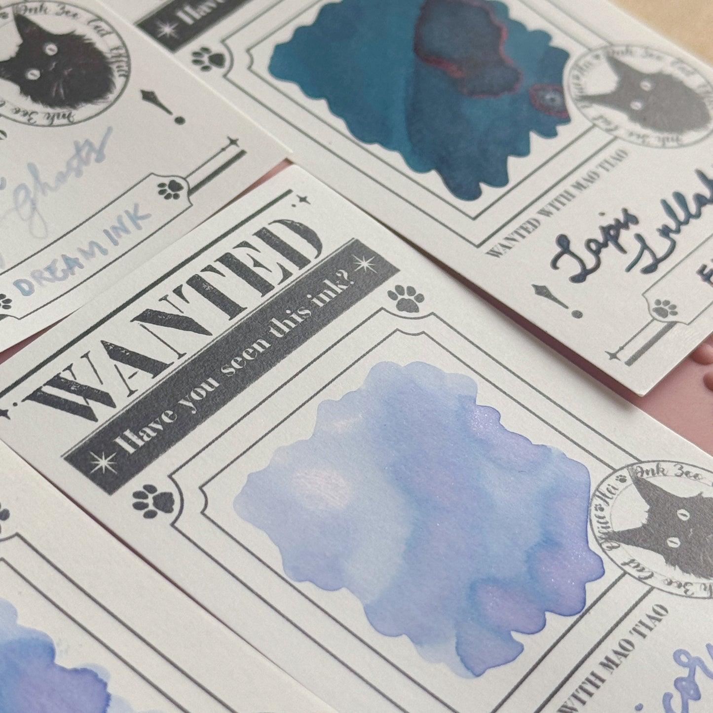 Wanted Ink Swatch Cards