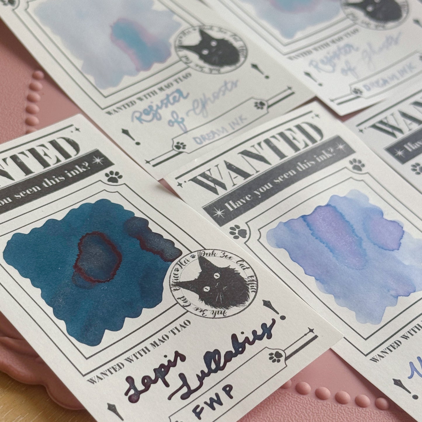 Wanted Ink Swatch Cards