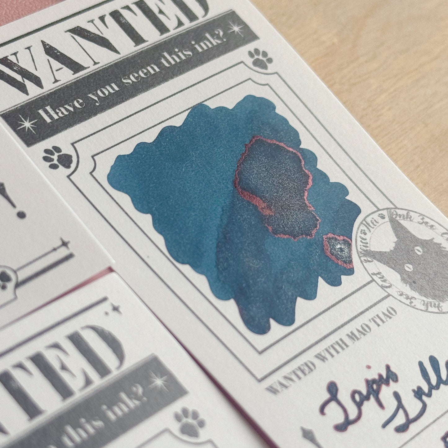 Wanted Ink Swatch Cards