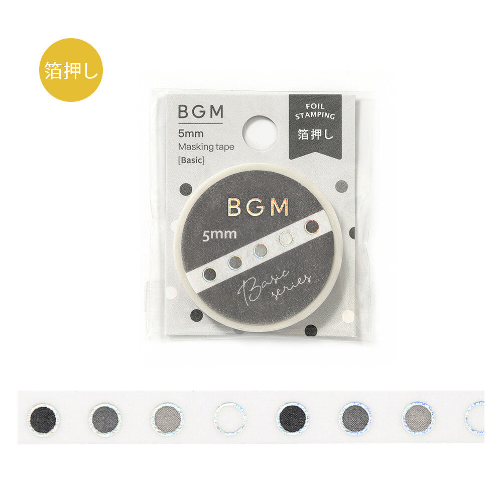 Basic Rounds - Foil Stamped Washi Tape