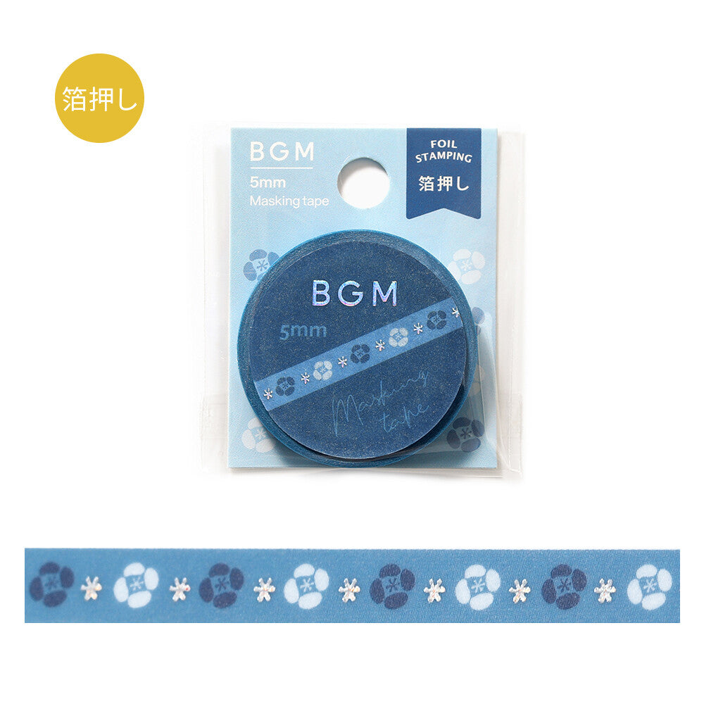 Night Blooming Flowers - Foil Stamped Washi Tape