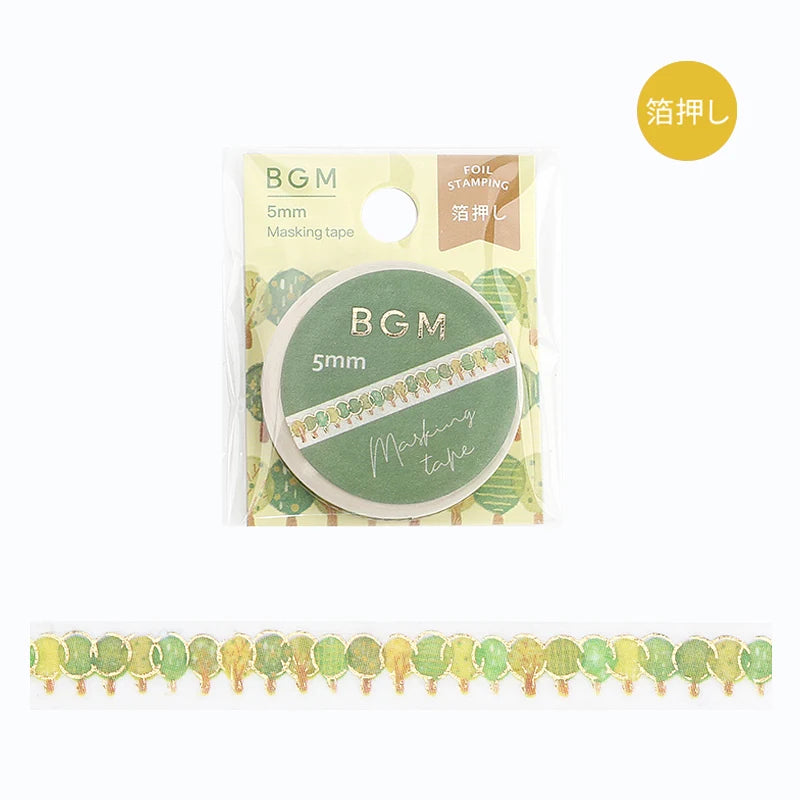 Row of Trees - Foil Stamped Washi Tape