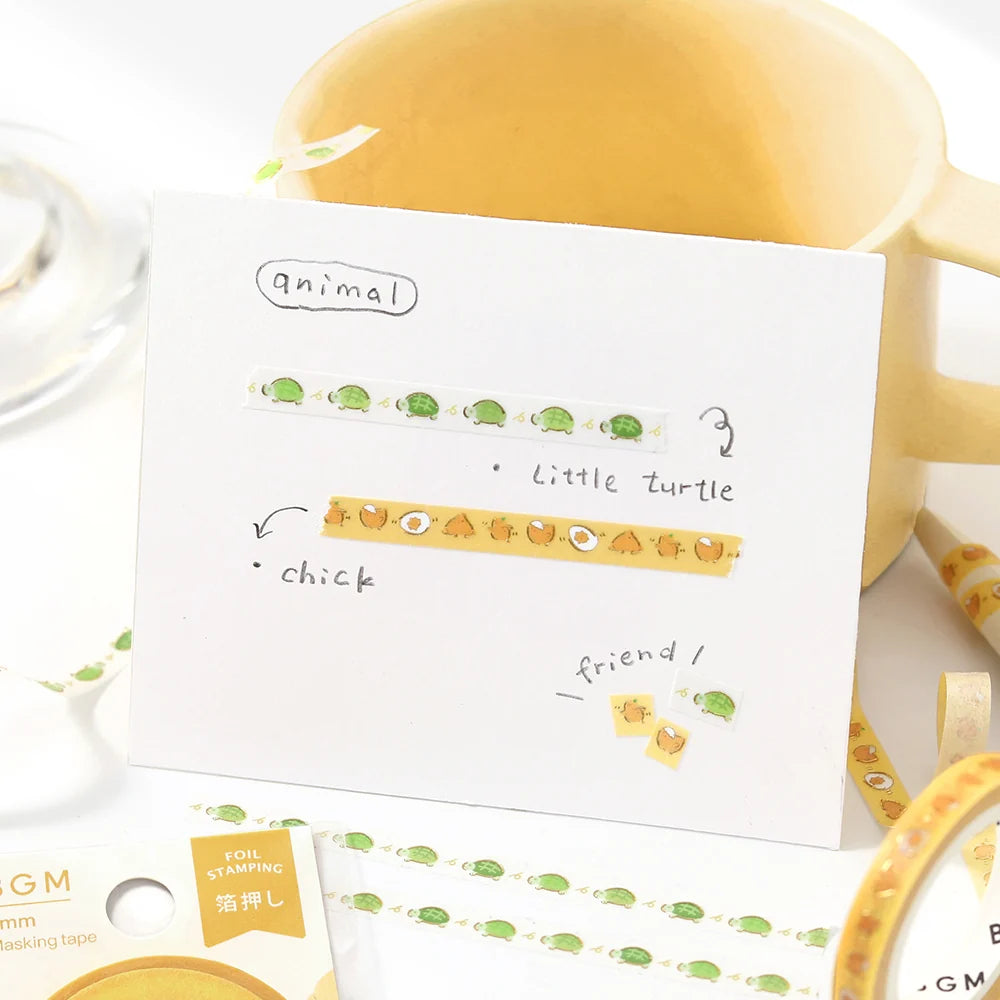 Running Turtle - Foil Stamped Washi Tape