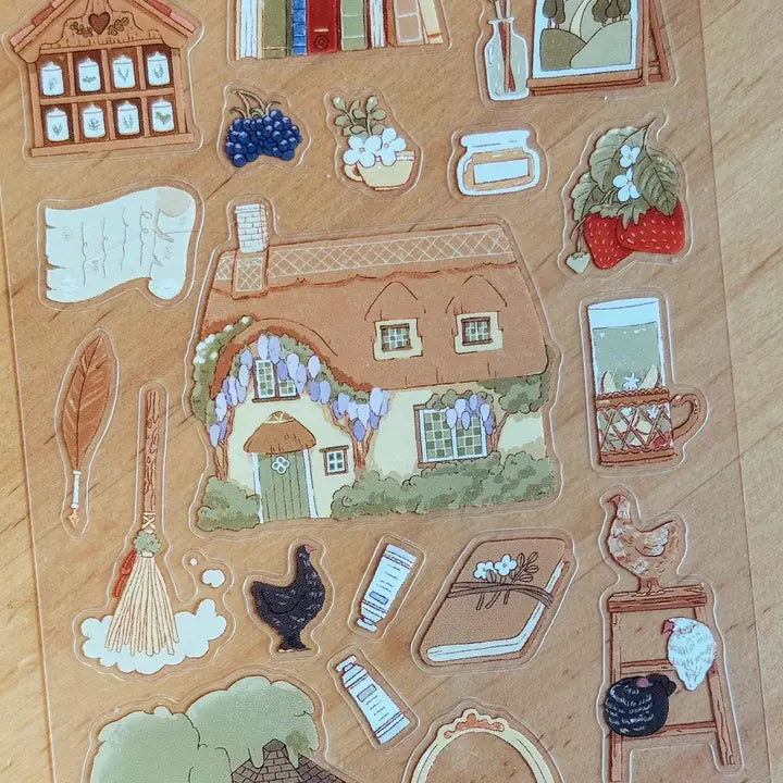 Wisteria Cottage PET Sticker Sheet