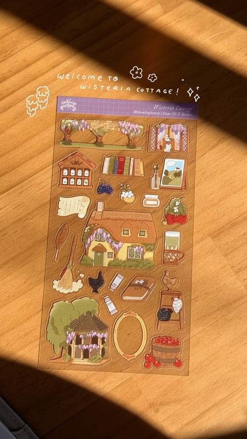 Wisteria Cottage PET Sticker Sheet