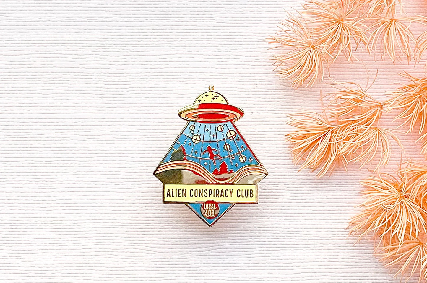 Alien Conspiracy Club Enamel Pin