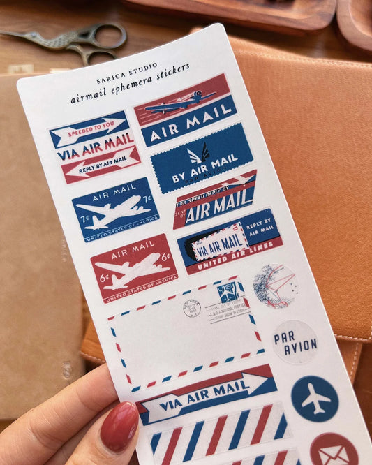 Airmail Ephemera Sticker