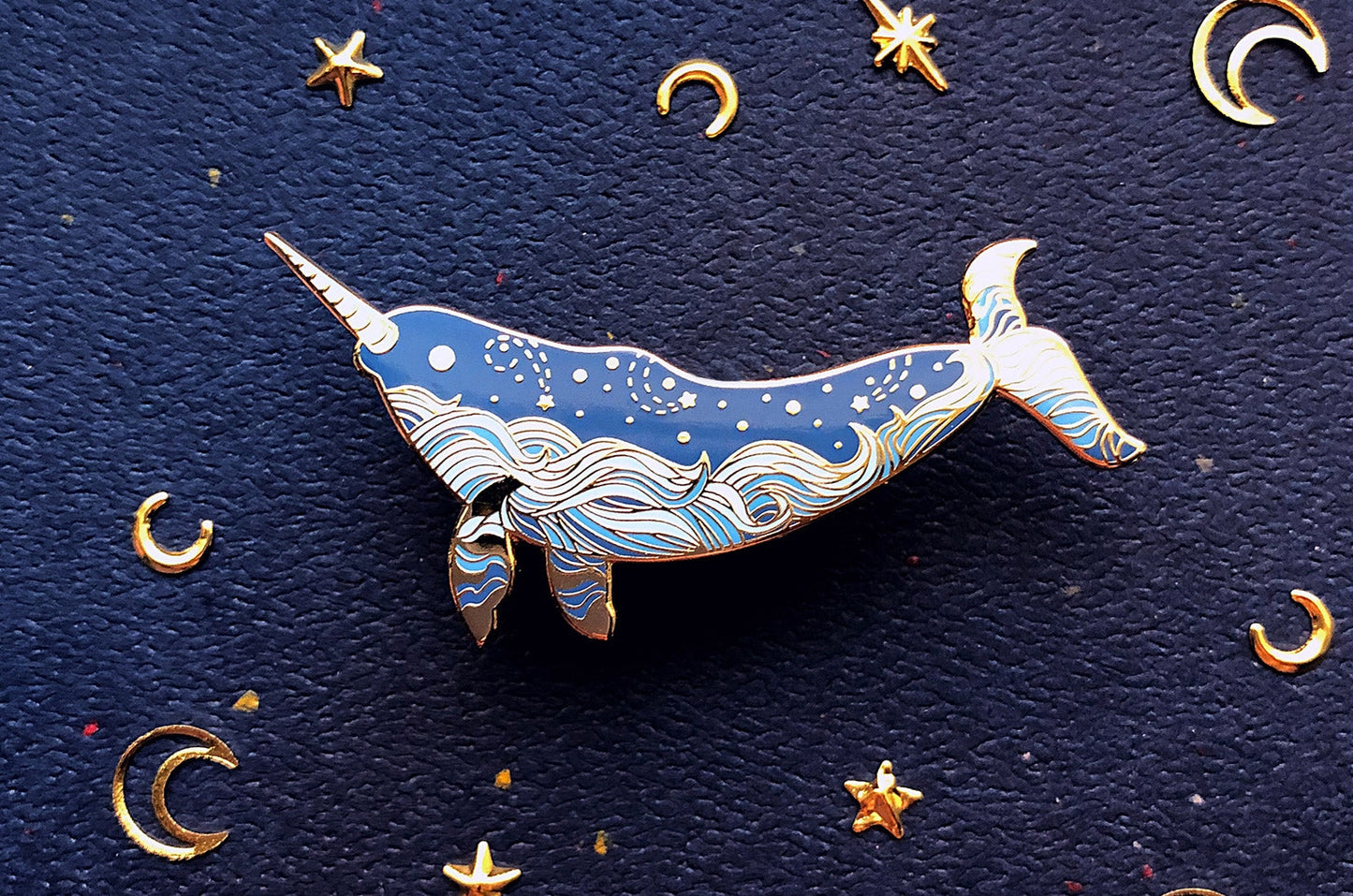 Star Wanderer Starry Narwhal Enamel Pin