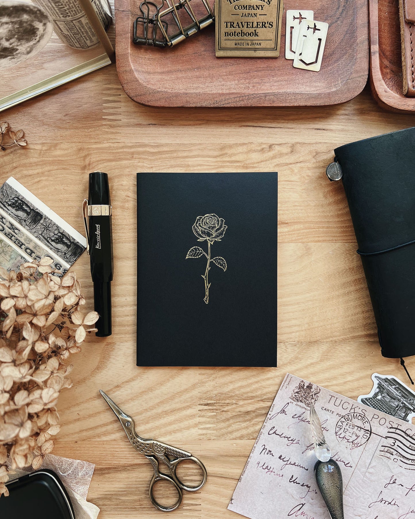 Rose Notebook - Passport Size