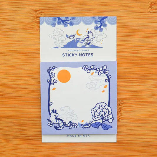 Blue Porcelain Sticky Notes