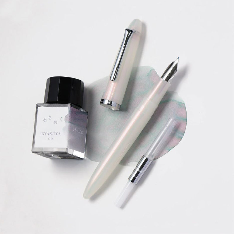 Sailor Profit Junior +10 Yurameku Fountain Pen & Ink Set - Byakuya