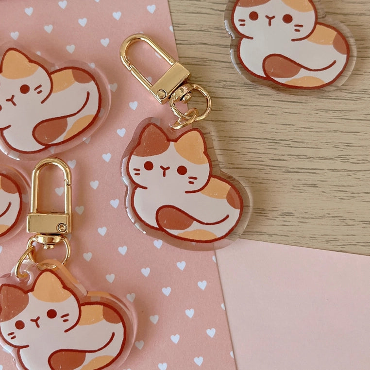 Calico Cat Loaf Keychain