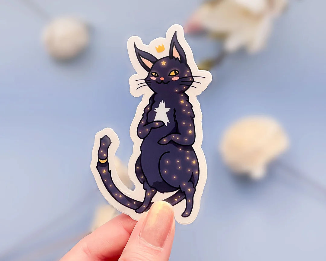 Cait Sith Clear Vinyl Sticker