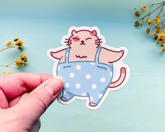 Chonky Cat Pants Vinyl Sticker