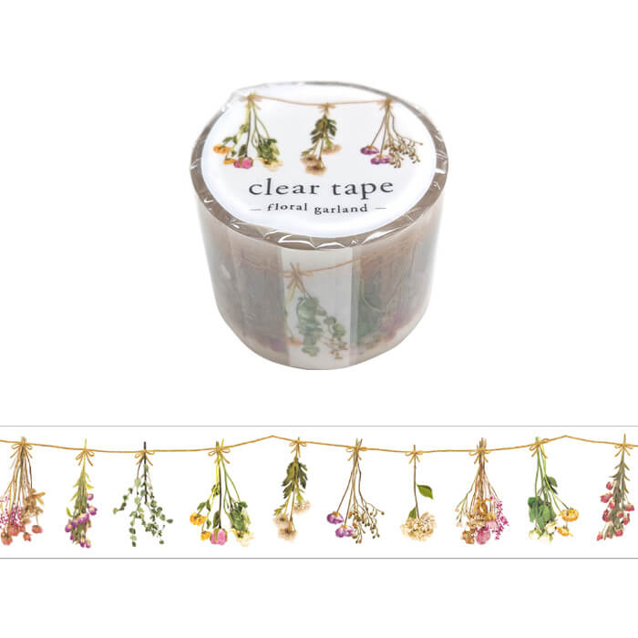 Floral Garland Clear Tape