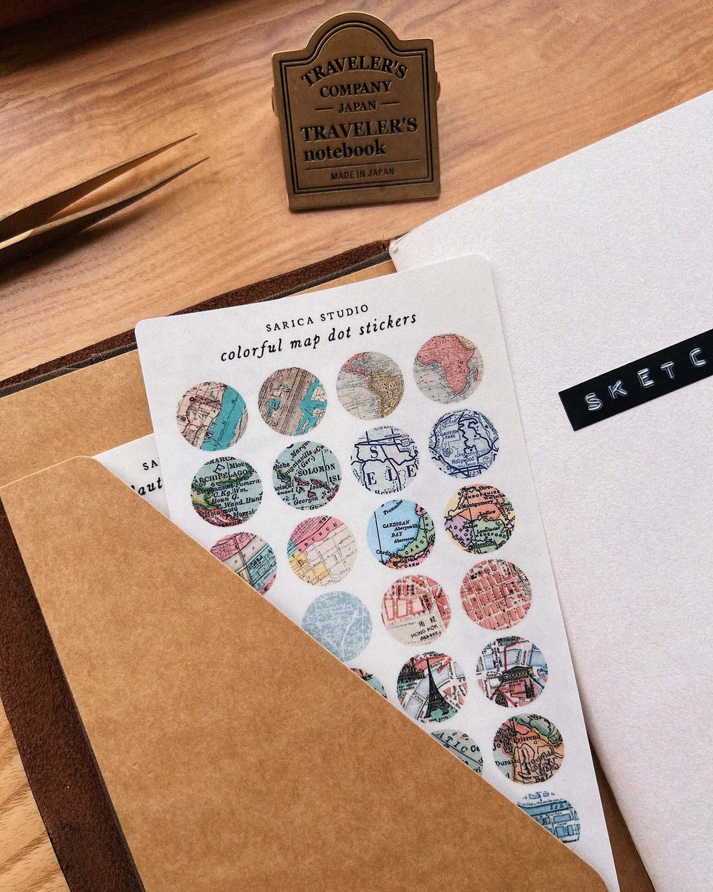 Colorful Map Dot Sticker