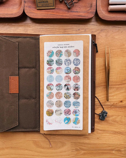 Colorful Map Dot Sticker