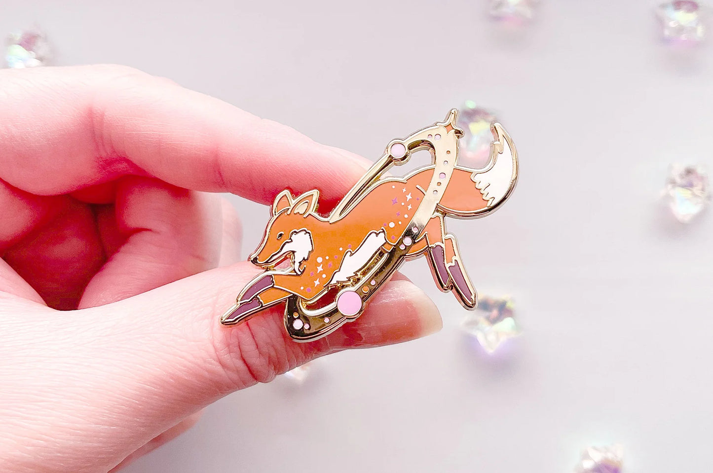 Cosmic Fox Enamel Pin