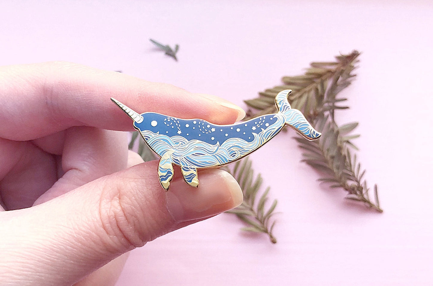 Star Wanderer Starry Narwhal Enamel Pin