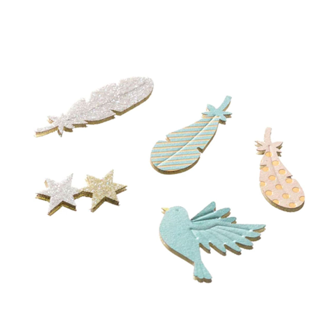 Paper Craft Museum Decoration Sticker - Feather