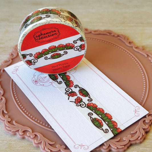 Red Poppy Washi Tape