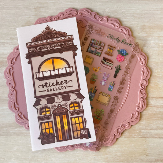 Sticker Gallery Sticker Release Book with Study Room Sticker Sheet