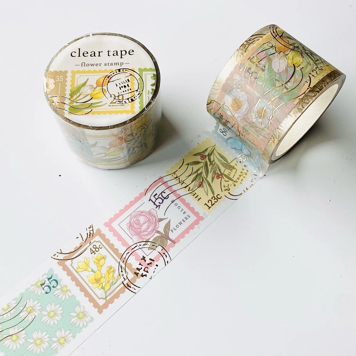 Flower Stamp Clear Tape